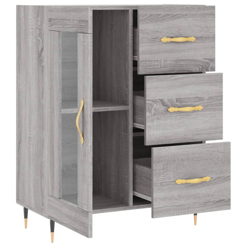 Sideboard Grau Sonoma 69,5x34x90 cm Holzwerkstoff