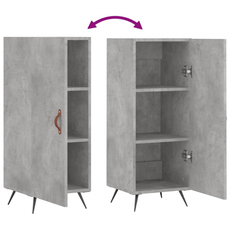 Sideboard Betongrau 34,5x34x90 cm Holzwerkstoff