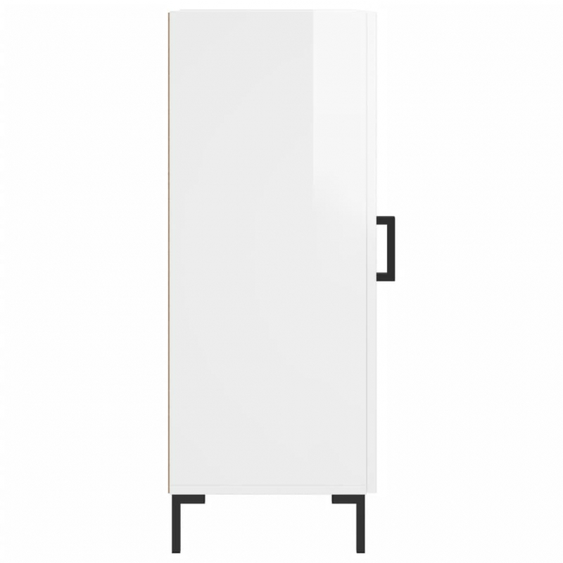 Sideboard Hochglanz-Weiß 34,5x34x90 cm Holzwerkstoff