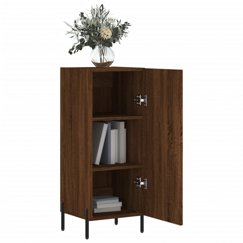 Sideboard Braun Eichen-Optik 34,5x34x90 cm Holzwerkstoff