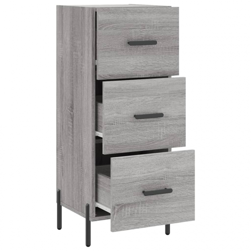 Sideboard Grau Sonoma 34,5x34x90 cm Holzwerkstoff