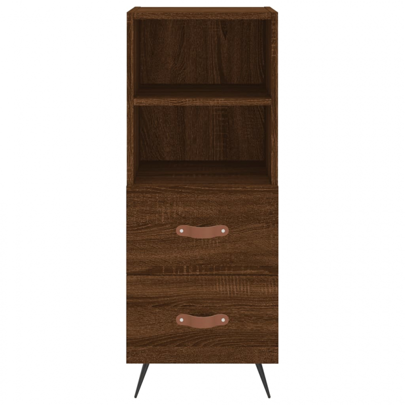 Sideboard Braun Eichen-Optik 34,5x34x90 cm Holzwerkstoff