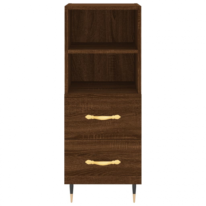 Sideboard Braun Eichen-Optik 34,5x34x90 cm Holzwerkstoff