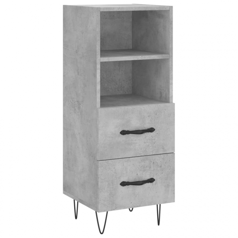 Sideboard Betongrau 34,5x34x90 cm Holzwerkstoff