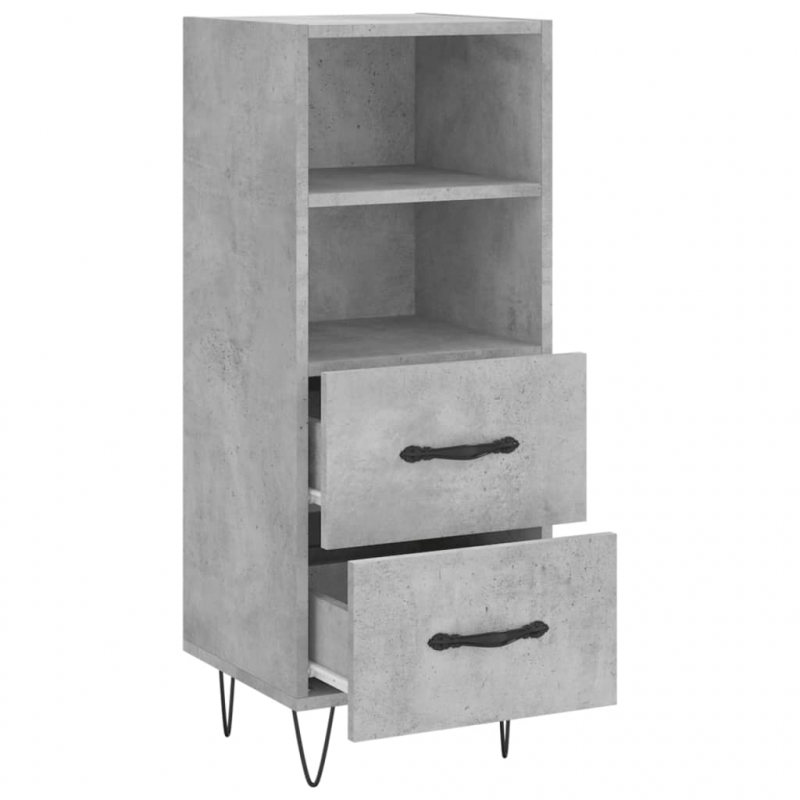 Sideboard Betongrau 34,5x34x90 cm Holzwerkstoff