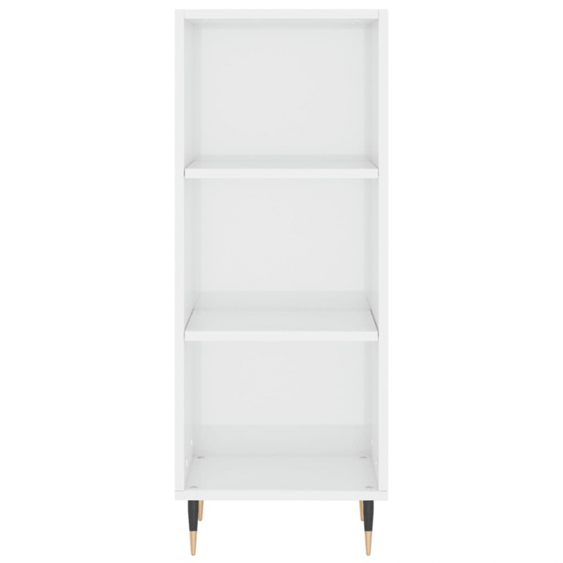 Sideboard Hochglanz-Weiß 34,5x32,5x90 cm Holzwerkstoff