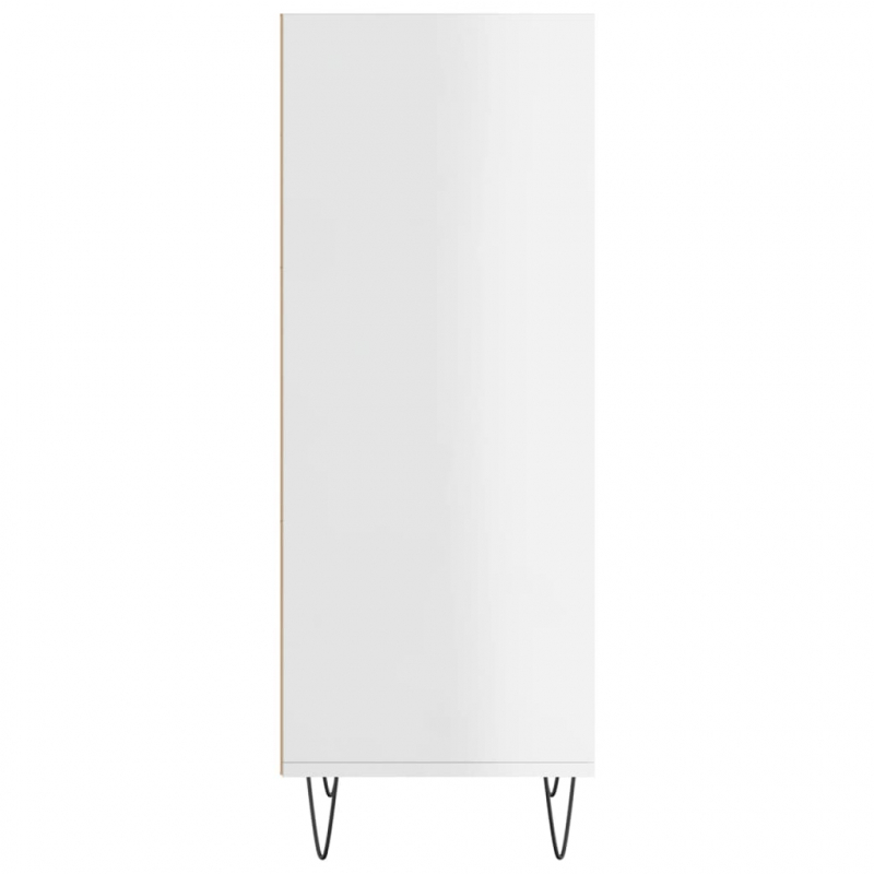 Sideboard Hochglanz-Weiß 34,5x32,5x90 cm Holzwerkstoff