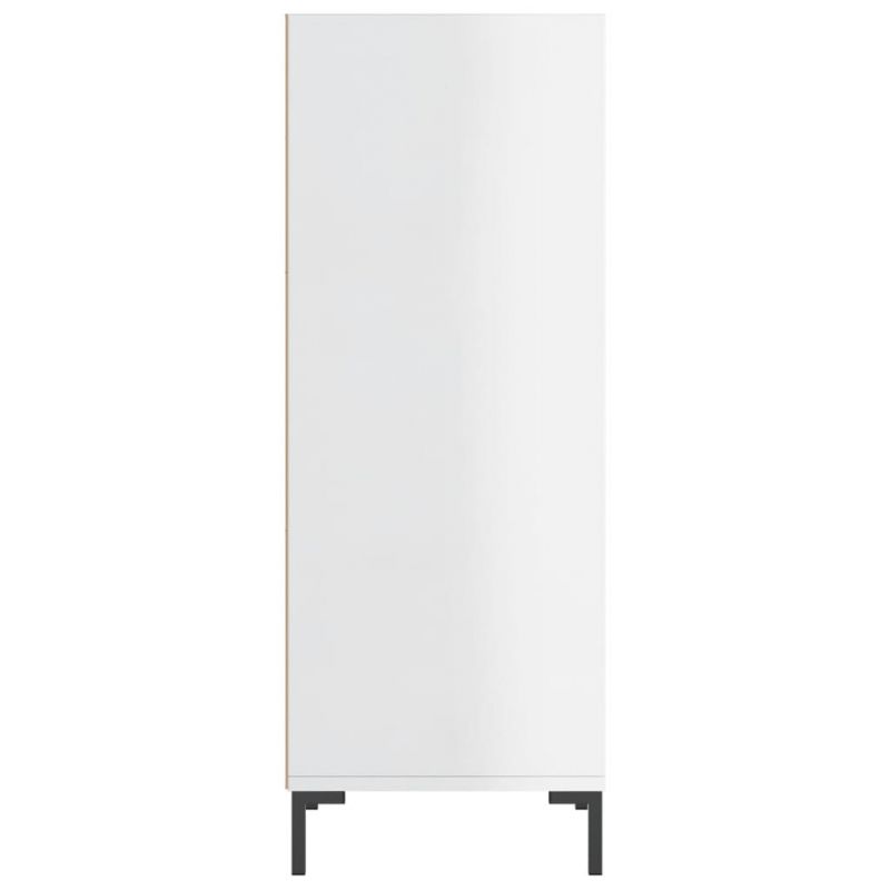 Sideboard Hochglanz-Weiß 34,5x32,5x90 cm Holzwerkstoff