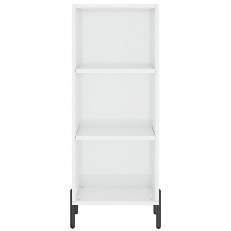 Sideboard Hochglanz-Weiß 34,5x32,5x90 cm Holzwerkstoff