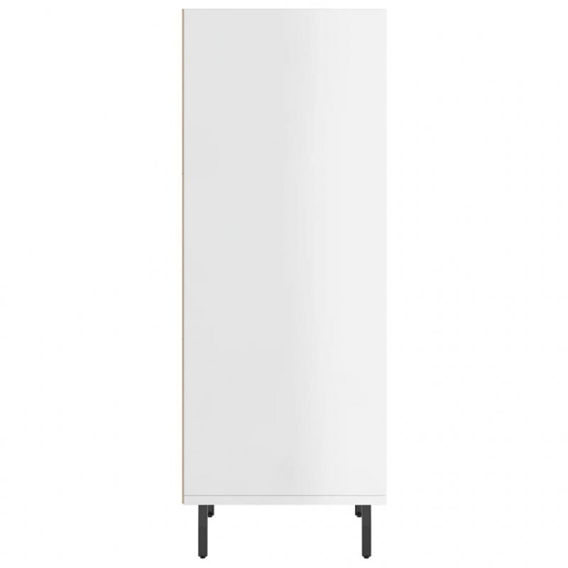 Sideboard Hochglanz-Weiß 34,5x32,5x90 cm Holzwerkstoff