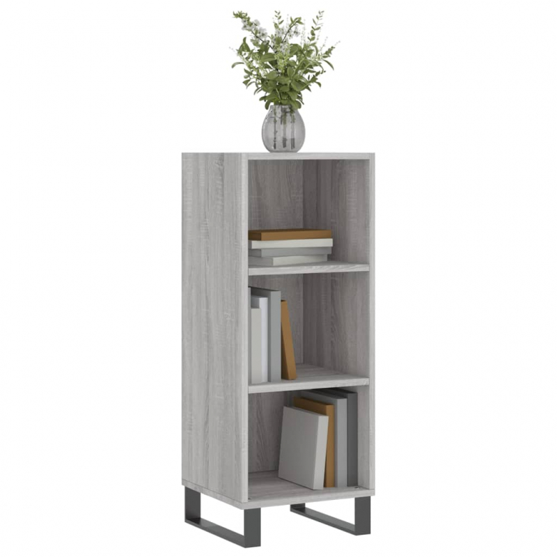 Sideboard Grau Sonoma 34,5x32,5x90 cm Holzwerkstoff