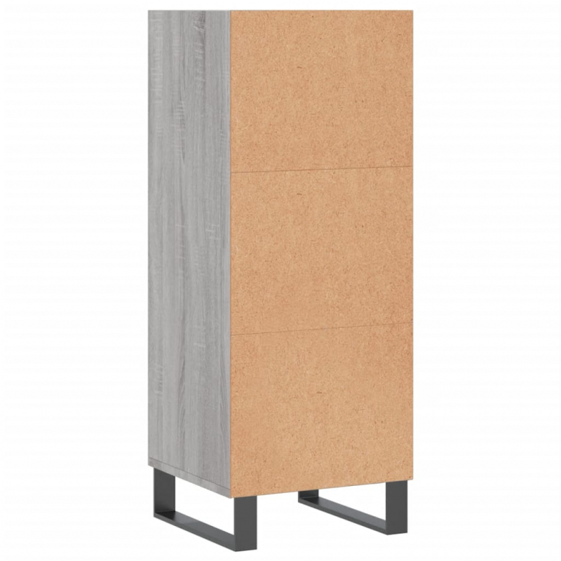 Sideboard Grau Sonoma 34,5x32,5x90 cm Holzwerkstoff