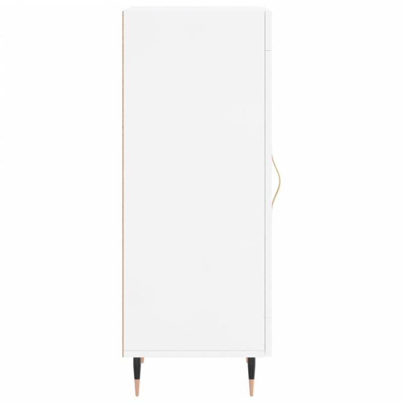 Sideboard Hochglanz-Weiß 34,5x34x90 cm Holzwerkstoff