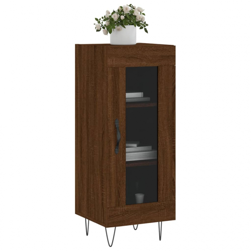 Sideboard Braun Eichen-Optik 34,5x34x90 cm Holzwerkstoff
