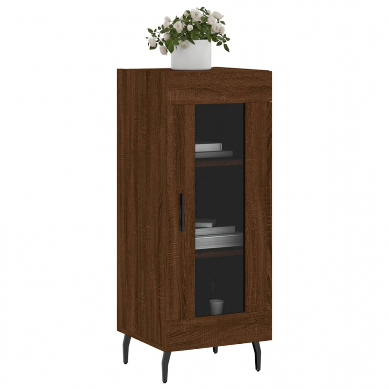 Sideboard Braun Eichen-Optik 34,5x34x90 cm Holzwerkstoff