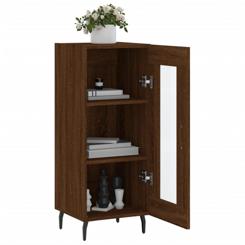 Sideboard Braun Eichen-Optik 34,5x34x90 cm Holzwerkstoff