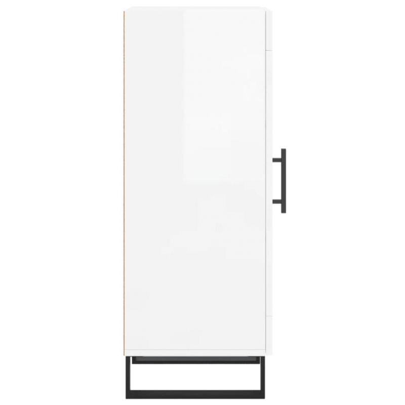 Sideboard Hochglanz-Weiß 34,5x34x90 cm Holzwerkstoff