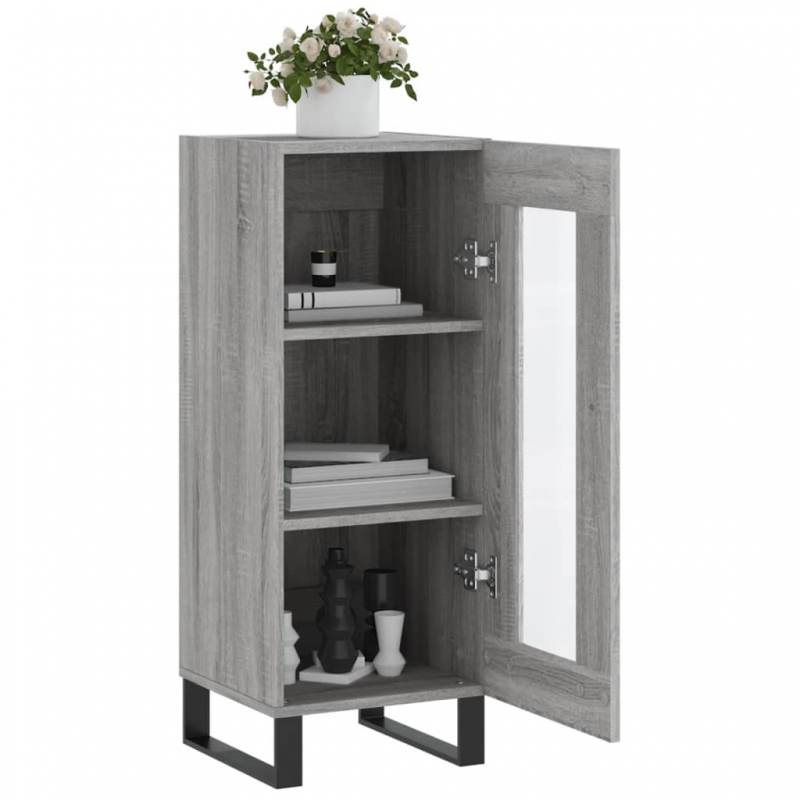 Sideboard Grau Sonoma 34,5x34x90 cm Holzwerkstoff