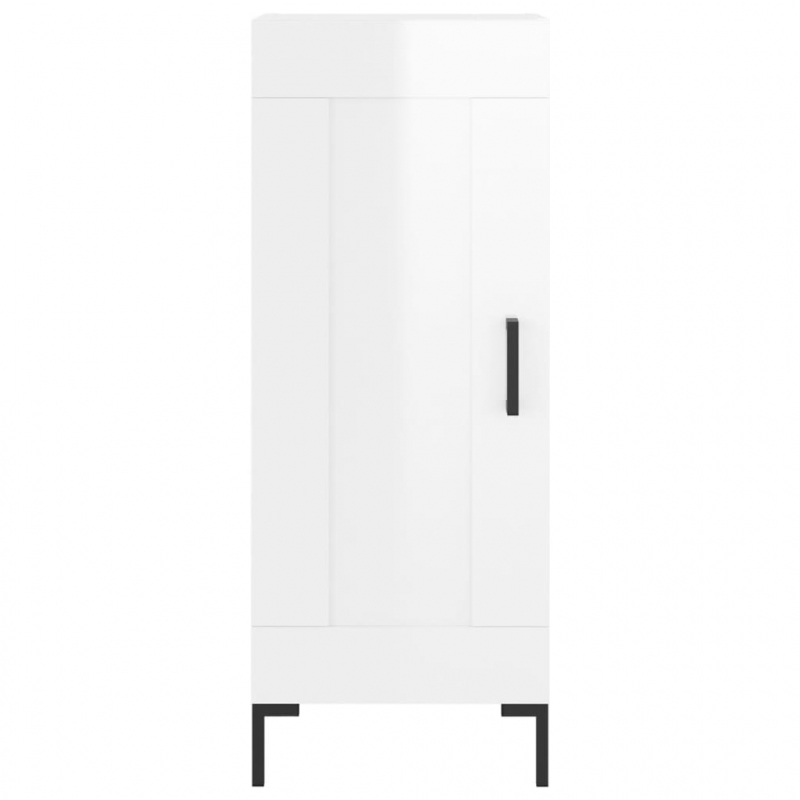 Sideboard Hochglanz-Weiß 34,5x34x90 cm Holzwerkstoff