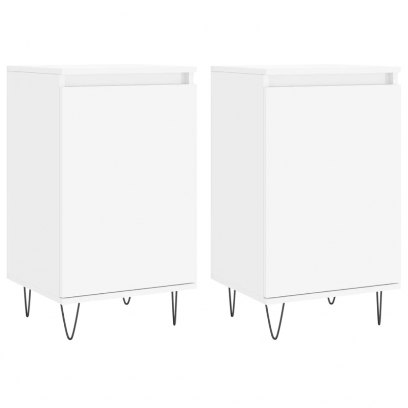 Sideboards 2 Stk. Weiß 40x35x70 cm Holzwerkstoff