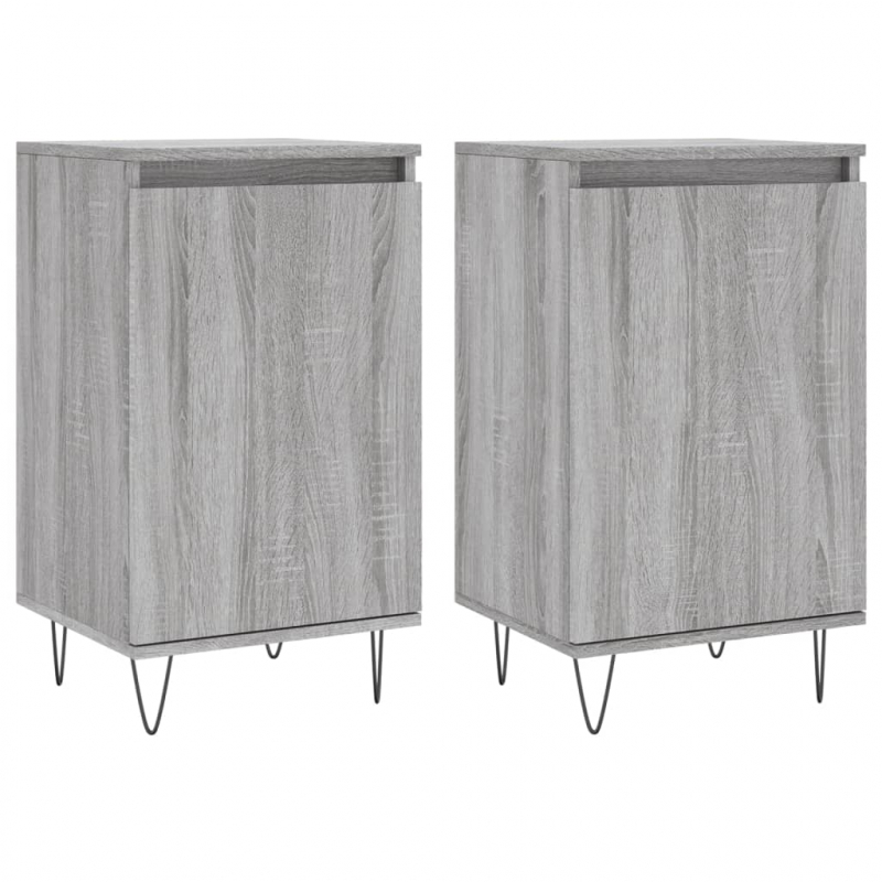 Sideboards 2 Stk. Grau Sonoma 40x35x70 cm Holzwerkstoff