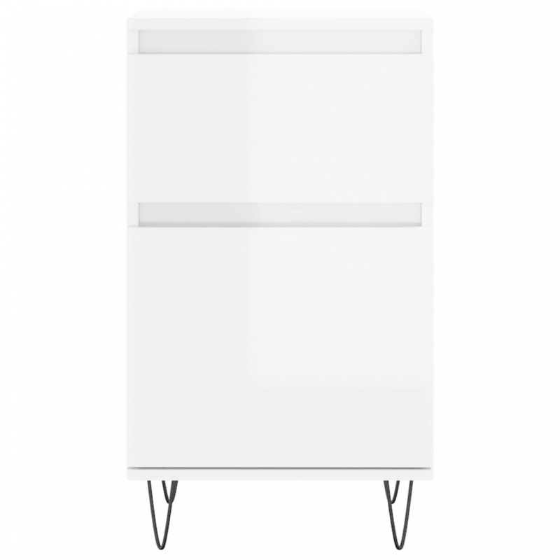 Sideboards 2 Stk. Hochglanz-Weiß 40x35x70 cm Holzwerkstoff
