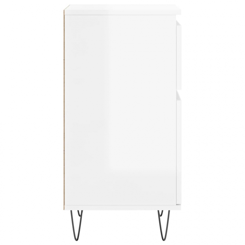 Sideboards 2 Stk. Hochglanz-Weiß 40x35x70 cm Holzwerkstoff