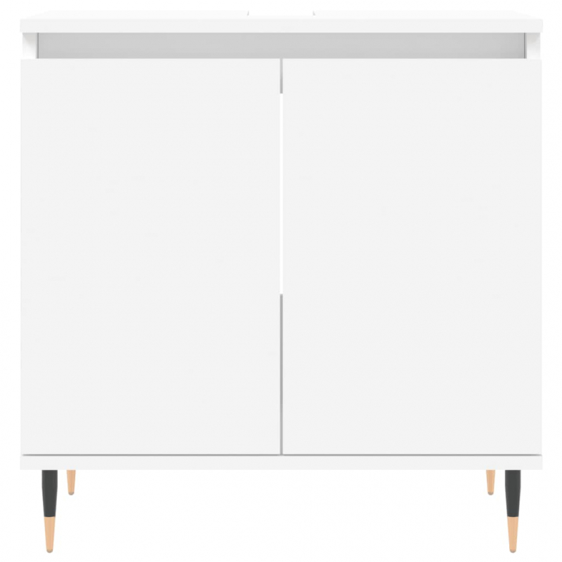 Badezimmerschrank Weiß 58x33x60 cm Holzwerkstoff