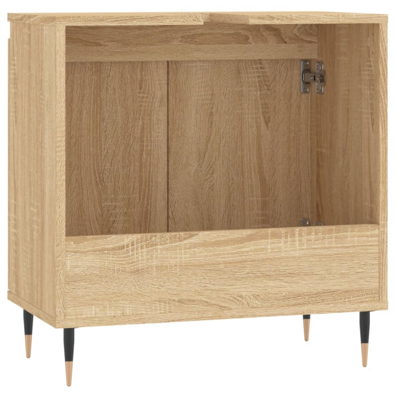 Badschrank Sonoma-Eiche 58x33x60 cm Holzwerkstoff