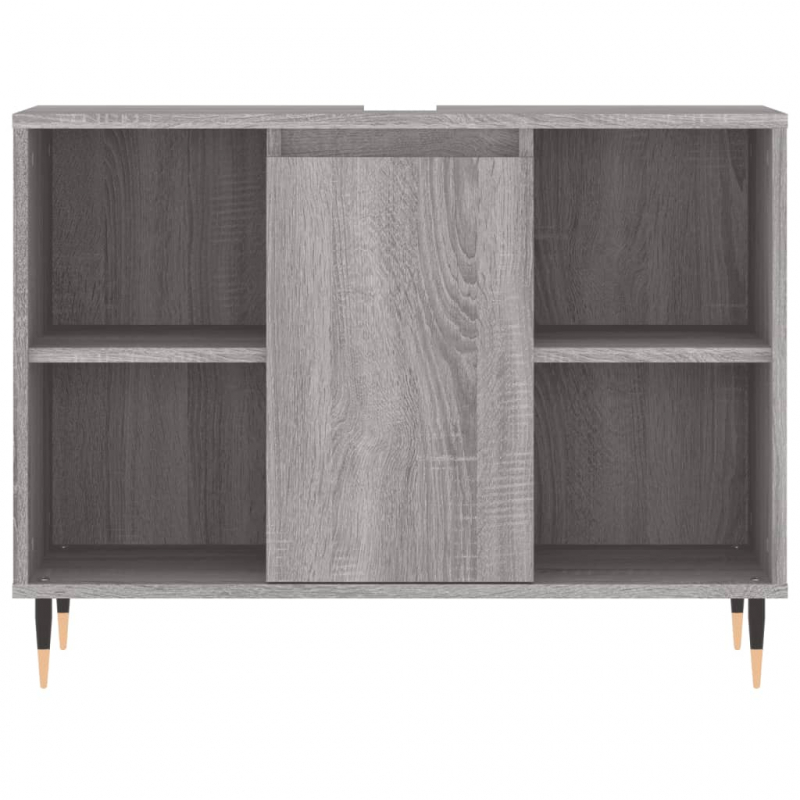Badschrank Grau Sonoma 80x33x60 cm Holzwerkstoff