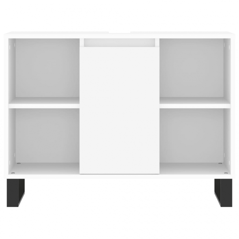 Badschrank Weiß 80x33x60 cm Holzwerkstoff