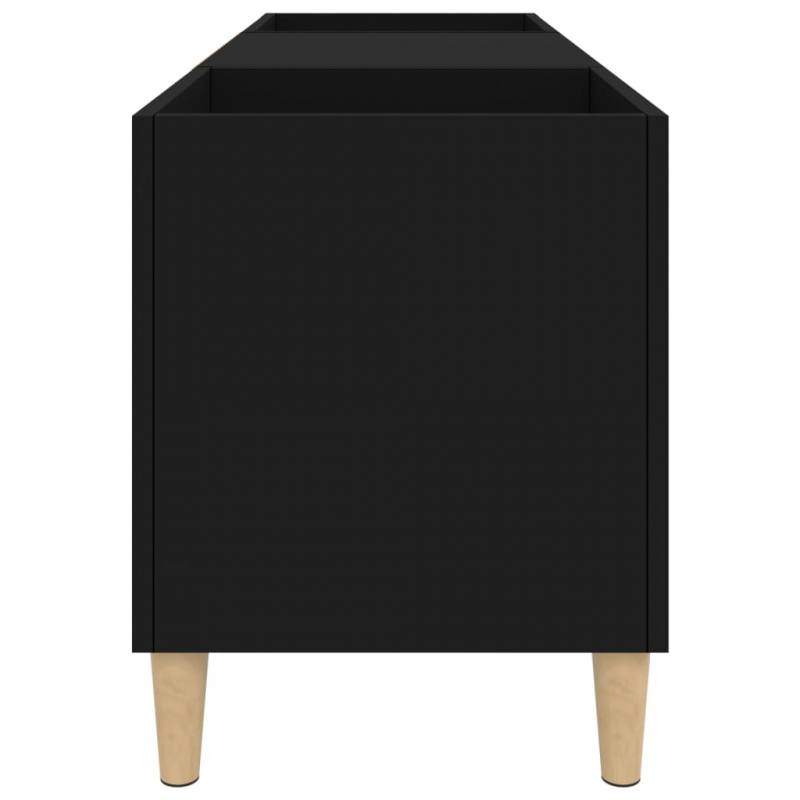 Plattenschrank Schwarz 121x38x48 cm Holzwerkstoff