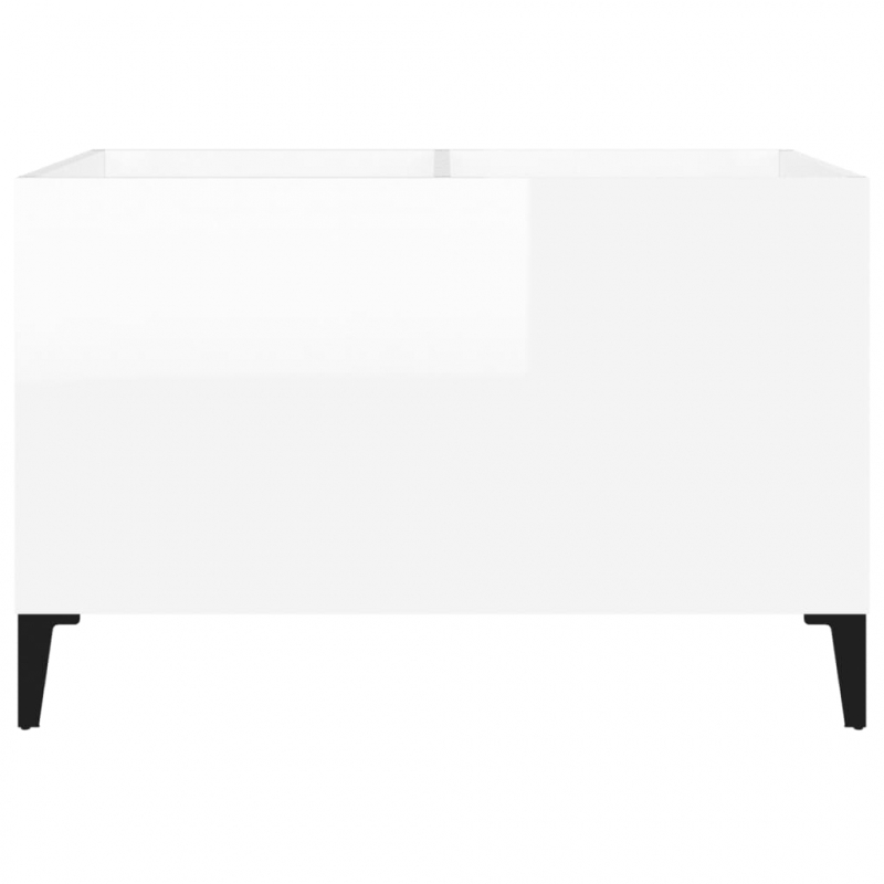 Plattenschrank Hochglanz-Weiß 74,5x38x48 cm Holzwerkstoff