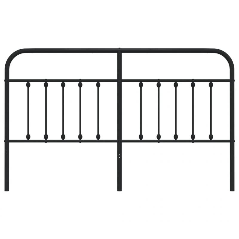 Kopfteil Metall Schwarz 180 cm