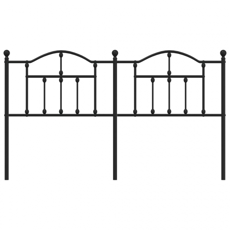 Kopfteil Metall Schwarz 160 cm