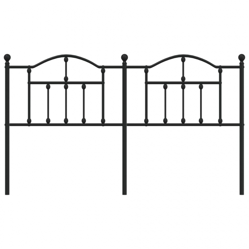 Kopfteil Metall Schwarz 180 cm