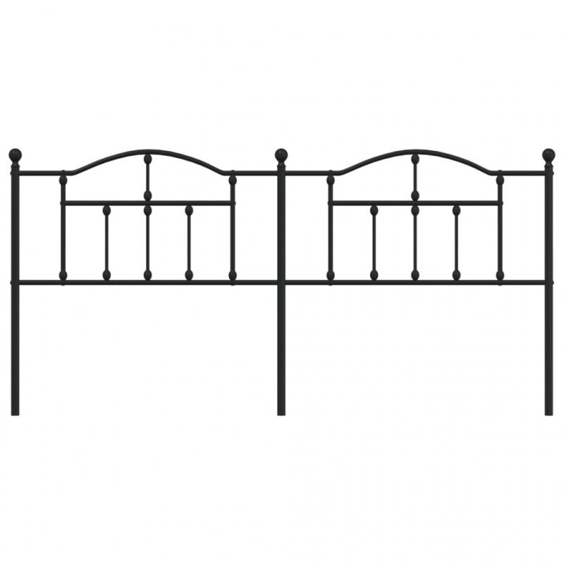 Kopfteil Metall Schwarz 193 cm