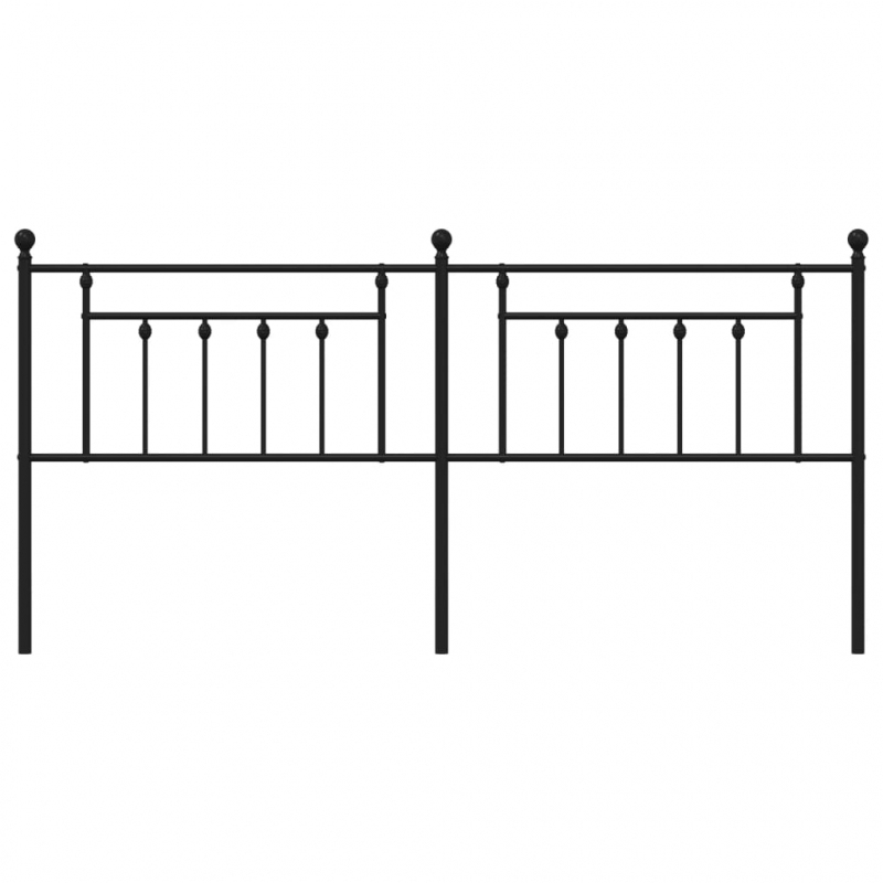 Kopfteil Metall Schwarz 200 cm