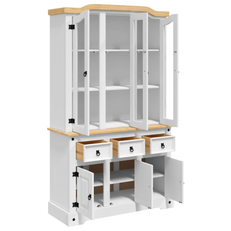 Highboard Corona 112x43x196 cm Massivholz Mexikanische Kiefer