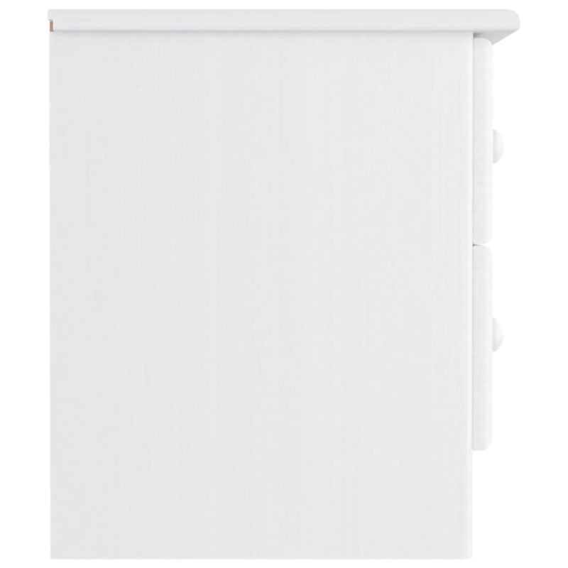 Nachttisch ALTA Weiß 41x35x41 cm Massivholz Kiefer