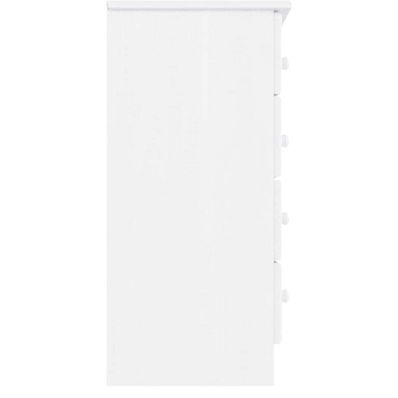 Kommode ALTA Weiß 77x35x73 cm Massivholz Kiefer