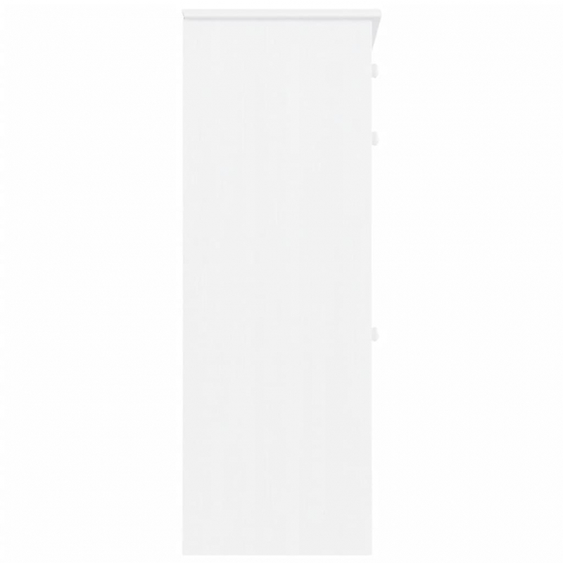 Schuhschrank ALTA Weiß 77x35x96 cm Massivholz Kiefer