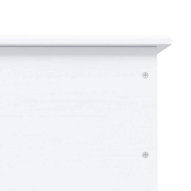 Truhe mit Rollen ALTA Weiß 73x39,5x43 cm Massivholz Kiefer