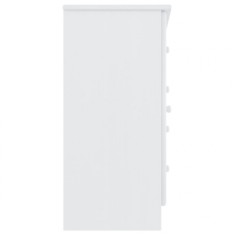 Sideboard ALTA Weiß 77x35x73 cm Massivholz Kiefer