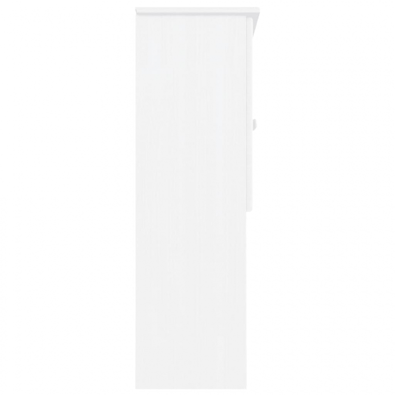 Sideboard-Aufsatz ALTA Weiß 77x30x92 cm Massivholz Kiefer