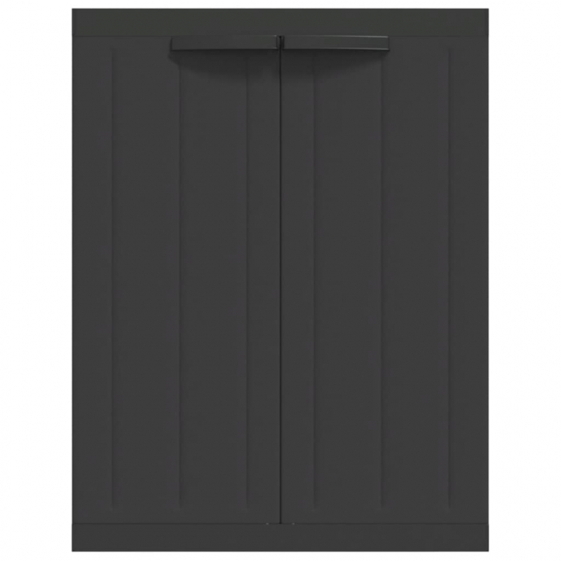 Gartenschrank Schwarz 65x37x85 cm PP