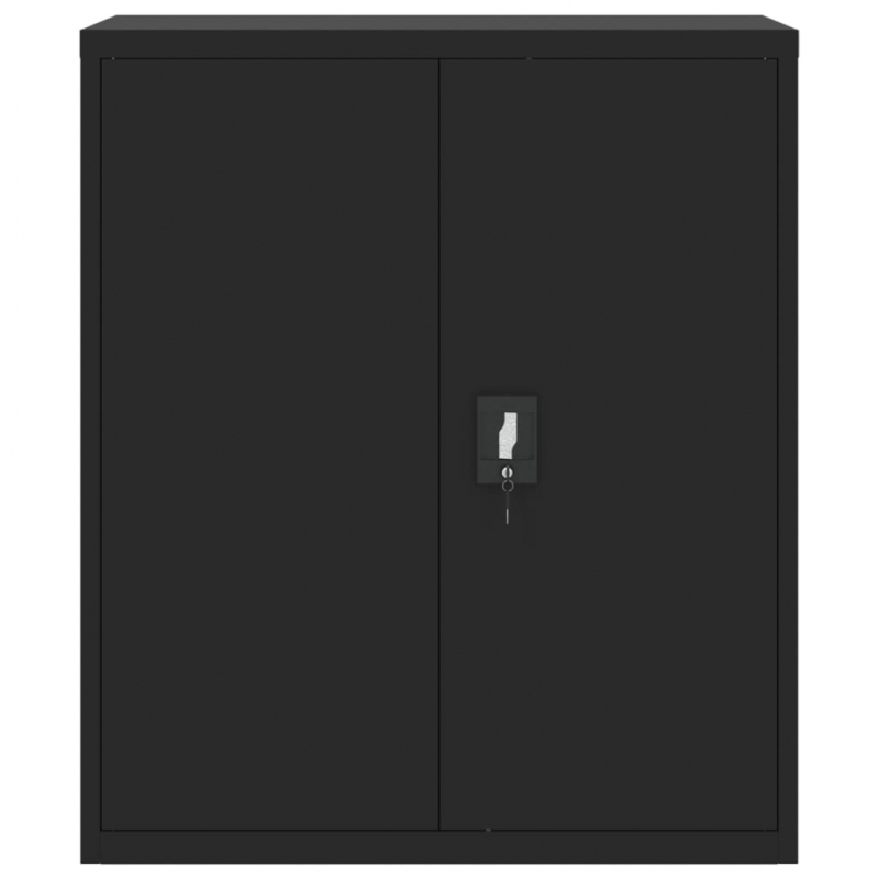 Aktenschrank Schwarz 90x40x105 cm Stahl