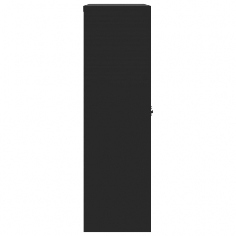 Aktenschrank Schwarz 90x40x140 cm Stahl