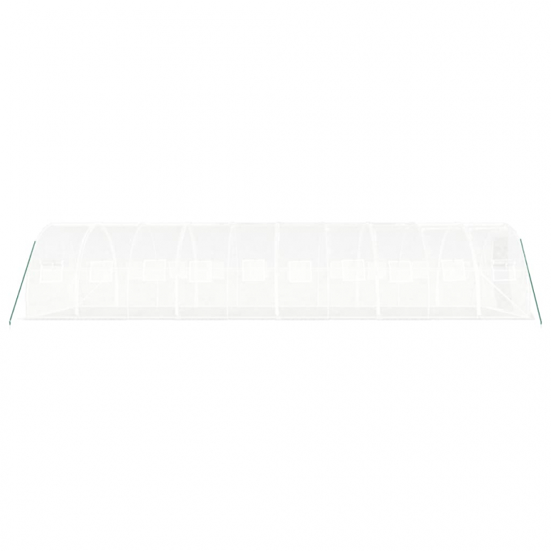 Gewächshaus mit Stahlrahmen Weiß 30 m² 10x3x2 m