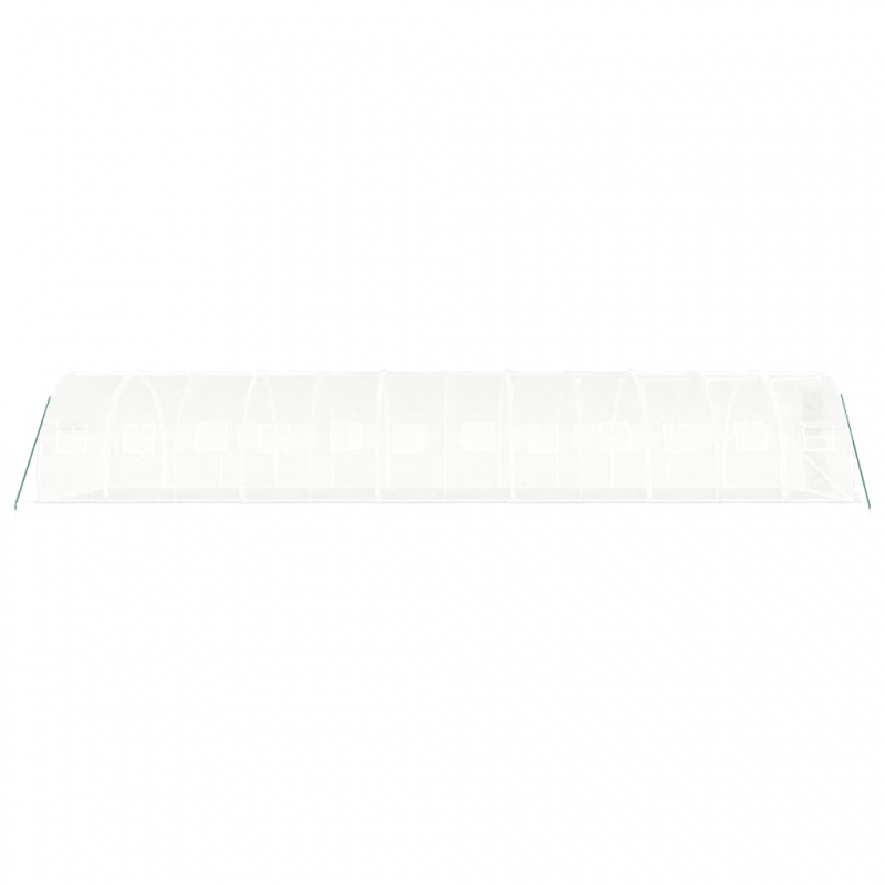 Gewächshaus mit Stahlrahmen Weiß 36 m² 12x3x2 m